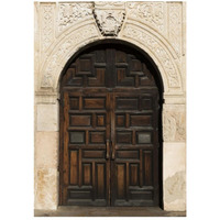 Doorway to the Alamo, an 18th-century mission church in San Antonio, TX-Paper Art-33"x46"