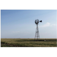 Windmill in rural Gray County in the Texas panhandle-Paper Art-20"x14"