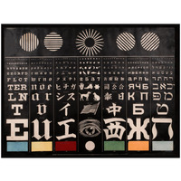 Multi-Lingual Eye Chart, ca. 1907 - Light Background-Paper Art-34"x26"
