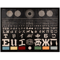 Multi-Lingual Eye Chart, ca. 1907 - Light Background-Paper Art-42"x32"