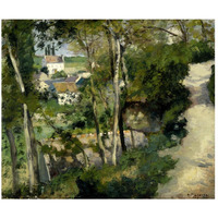 The Climb, Rue de la Cote-du-Jalet, Pontoise (Chemin montant, rue de la Cote-du-Jalet, Pontoise), 1875-Paper Art-46"x39"