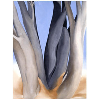 Dark Tree Trunks, 1946-Paper Art-19"x24"