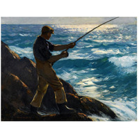 The Fisherman, 1922-Paper Art-46"x36"