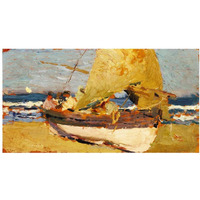 Beach at Valencia (Playa de Valencia), ca. 1908-Paper Art-38"x21"
