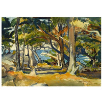 Cedar Grove by the Sea, ca. 1916-Paper Art-32"x23"