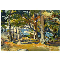 Cedar Grove by the Sea, ca. 1916-Paper Art-38"x27"