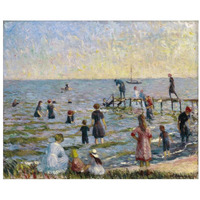 Bathing at Bellport, Long Island, 1912-Paper Art-32"x26"