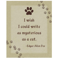Edgar Allen Poe: Mysterious-Paper Art-18"x22"