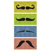 Mustache: Stacked-Paper Art-32"x62"