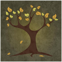 Tree Autumn-Paper Art-42"x42"