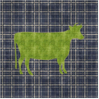Country Style Cow-Paper Art-20"x20"