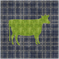 Country Style Cow-Paper Art-32"x32"