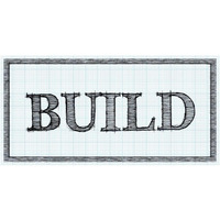 Sketched Words - Build-Paper Art-38"x20"