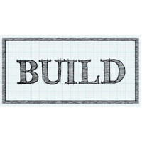 Sketched Words - Build-Paper Art-62"x32"