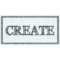 Sketched Words - Create-Paper Art-38"x20"
