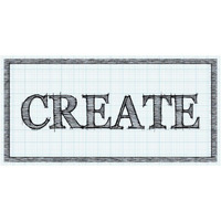 Sketched Words - Create-Paper Art-50"x26"