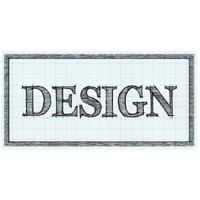 Sketched Words - Design-Paper Art-26"x14"