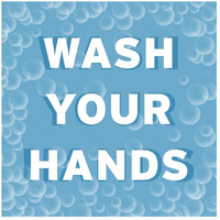 Bathroom Signs - Bubbles - Wash Your Hands-Paper Art-26"x26"