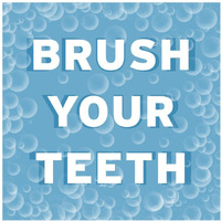 Bathroom Signs - Bubbles - Brush Your Teeth-Paper Art-38"x38"