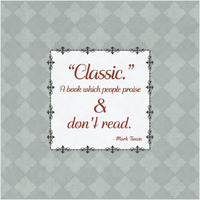 Quotes - Twain - On Books-Paper Art-20"x20"