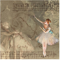 Degas Dancers Collage 1-Paper Art-20"x20"