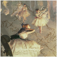 Degas Dancers Collage 4-Paper Art-42"x42"