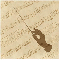 Music - Conductor-Paper Art-26"x26"
