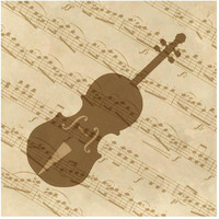 Music - Violin-Paper Art-20"x20"