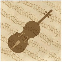 Music - Violin-Paper Art-26"x26"