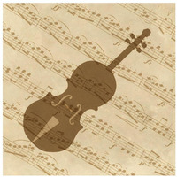 Music - Violin-Paper Art-32"x32"