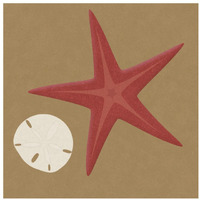 Summer Fun: Starfish-Paper Art-32"x32"