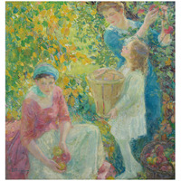 The Apple Gatherers, 1912-Paper Art-23"x24"