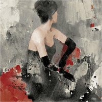 Beautiful Gaze I Neutral -Paper Art-38"x38"