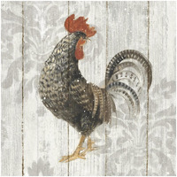 Farm Friend II on Barn Board -Paper Art-32"x32"