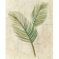 Sago Palm Leaves Neutral Crop -Paper Art-30"x37"