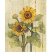 Summer Sunflowers II on Barn Board -Paper Art-18"x22"