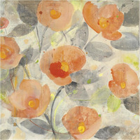 Poppy Garden II -Paper Art-38"x38"