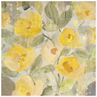 Poppy Garden I Yellow Flowers -Paper Art-26"x26"