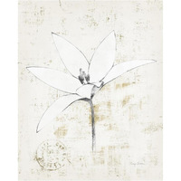 Pencil Floral XII Gold -Paper Art-24"x30"