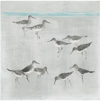 Sandpipers Gray -Paper Art-20"x20"