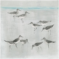 Sandpipers Gray -Paper Art-26"x26"