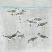 Sandpipers Gray -Paper Art-32"x32"