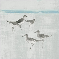 Sandpipers Square I Gray -Paper Art-42"x42"