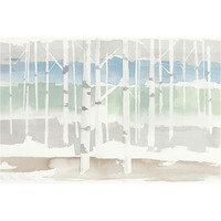 Springlake Aspens Green Crop -Paper Art-38"x26"