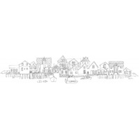 Nordic Village I -Paper Art-77"x32"