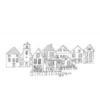 Nordic Village III Horizontal v2 -Paper Art-30"x24"