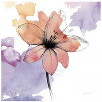 Watercolor Graphite Flower II -Paper Art-26"x26"