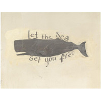 Whale Element Words v1 -Paper Art-50"x38"