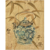 Asian Teapot II -Paper Art-26"x34"