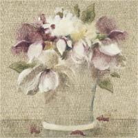 Cottage Bouquet III no Border -Paper Art-38"x38"